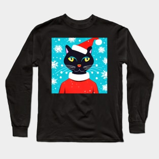 Santa Cat Long Sleeve T-Shirt